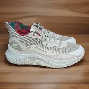 Under Armour Curry 3Z 24 SDE Basketball Shoes Men 10.5 White Sneaker 3028191-114